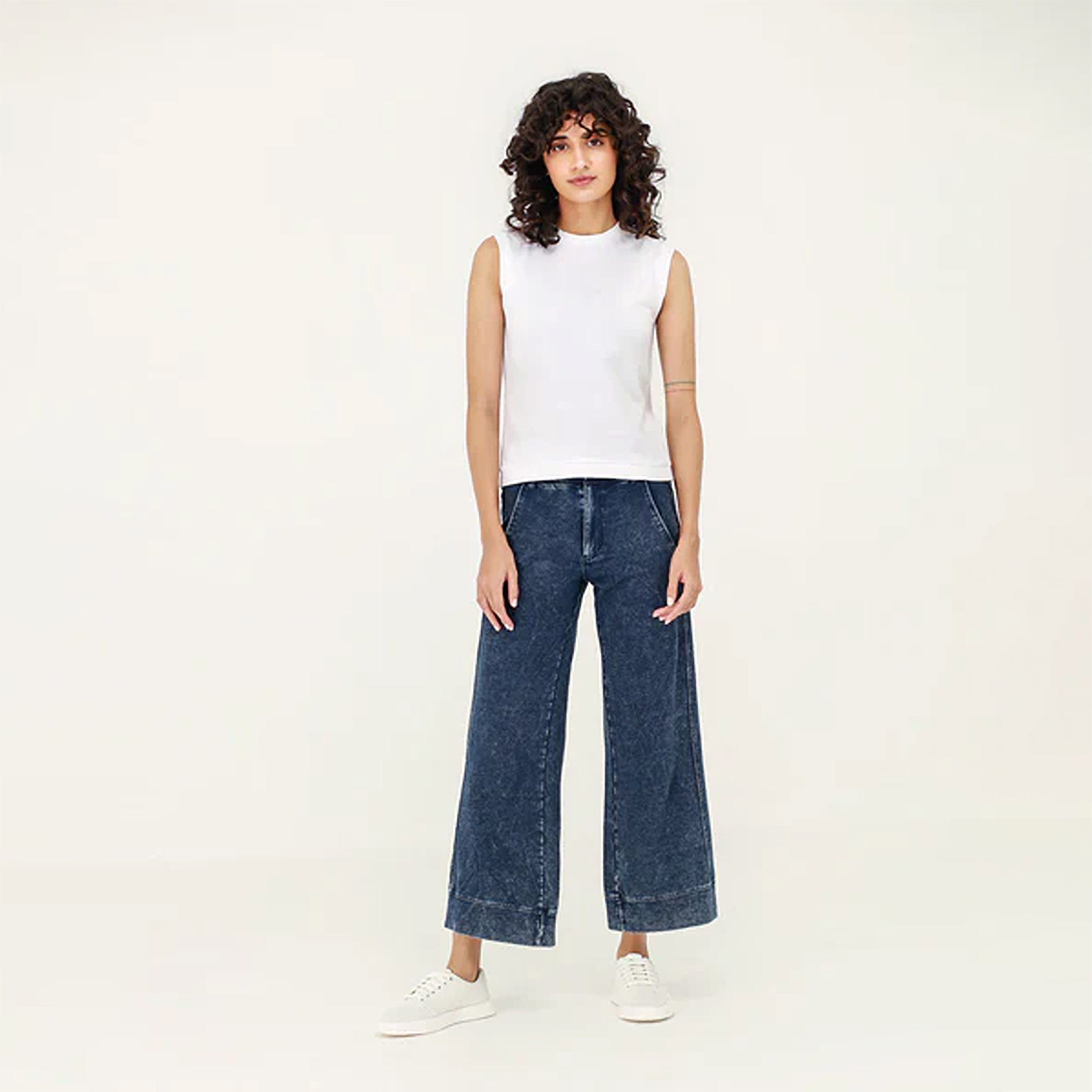 Women's Denim Cropped Flare Pants - Numerical Corp (Private) Limited